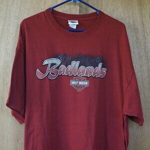 2011 Hanes Badlands Harley-Davidson Wall, SD Men's 2XL T-Shirt RN# 15763